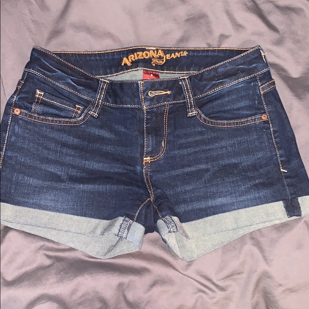 Medium/ dark wash jean shorts